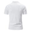 Men's Fashion Athletic Muscle Polo Shirts Solid Color Lapel Golf Tee Performance Collared Athletic Top (White,US Size L Asia XL) view 3