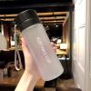 Portable sports water cup large size men's and women's fitness large-capacity simple fresh forest summer anti-fall plastic water bottle view 1
