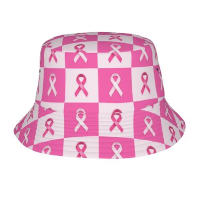 Breast Cancer Awareness Bucket Hats Women Daisy Sun Hat Summer Fashion Fisherman Cap Outdoor, Pink