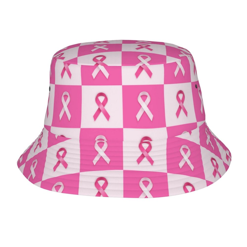 Breast Cancer Awareness Bucket Hats Women Daisy Sun Hat Summer Fashion Fisherman Cap Outdoor, Pink