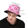 Breast Cancer Awareness Bucket Hats Women Daisy Sun Hat Summer Fashion Fisherman Cap Outdoor, Pink view 3