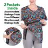 Post Shoulder Surgery Shirt for Women Shoulder Surgery Shirt Rehab Clothes with Drain Management Pockets(AA30-XL) view 3