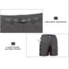 Little Donkey Andy Women's Lightweight Quick Dry Hiking Shorts Golf Shorts Zippered Pockets Gray XS view 4