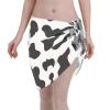 DCEHGEW Women's Short Sarongs Beach Black and White Cow Print Print Women Short Sarongs Beach Wrap view 1