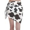 DCEHGEW Women's Short Sarongs Beach Black and White Cow Print Print Women Short Sarongs Beach Wrap view 2