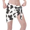 DCEHGEW Women's Short Sarongs Beach Black and White Cow Print Print Women Short Sarongs Beach Wrap view 3