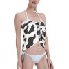 DCEHGEW Women's Short Sarongs Beach Black and White Cow Print Print Women Short Sarongs Beach Wrap view 4
