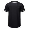 Maiyifu-GJ Men's Baseball Button Down Short Sleeve Hipster Hip Hop T Shirts Plain Casual Sports Uniforms Tee Top (Black,US SIZE XL Asia XXL) view 3