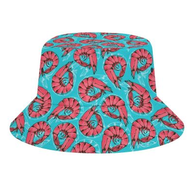 Shrimp Bucket Hat for Men Women, Funny Summer Beach Fishing Hat, Packable Outdoor Sun Fisherman Hat