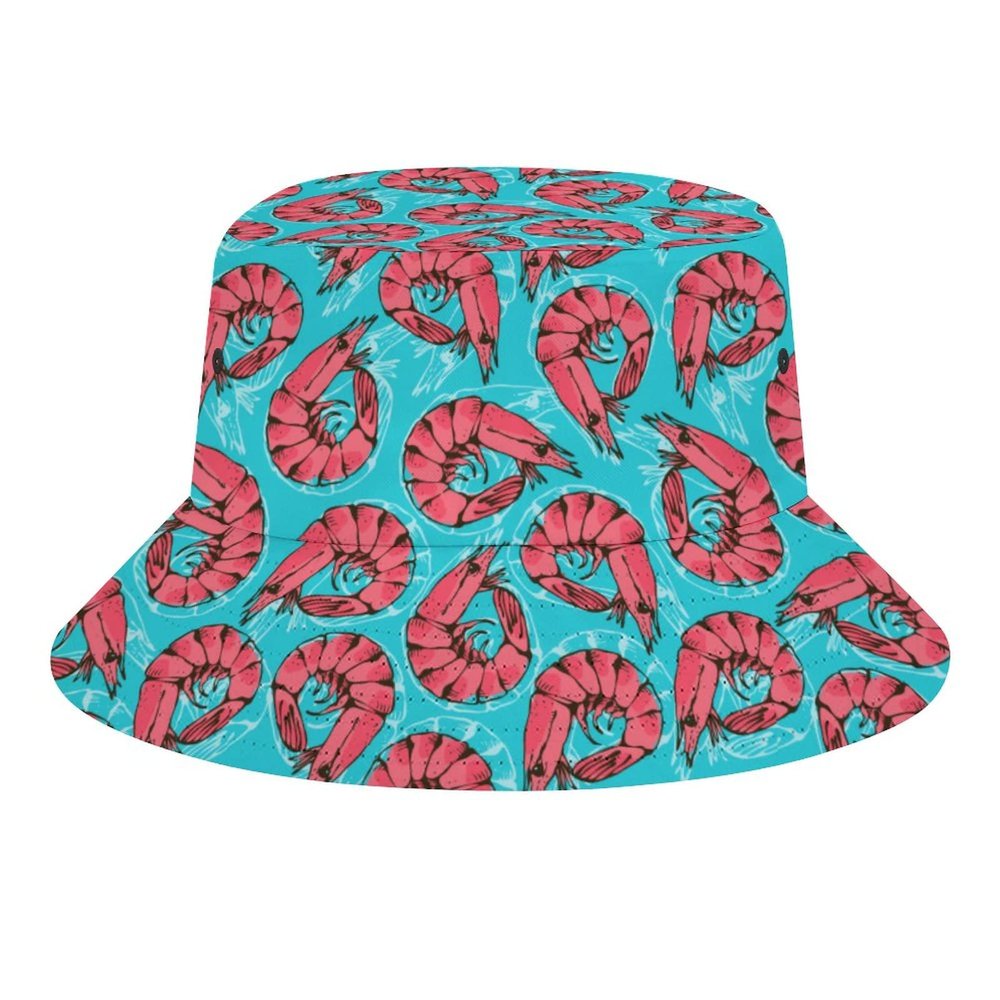 Shrimp Bucket Hat for Men Women, Funny Summer Beach Fishing Hat, Packable Outdoor Sun Fisherman Hat