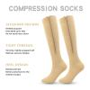Hotfiary Zipper Compression Socks for Men Women Compression Stockings Open/Full Toe Calf Knee High Zippered Socks 20-30 mmHg view 3