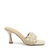 London Rag Women's Woven Strap Spool Heel Sandals view 1