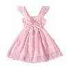 Toddler Patchwork Dresses Toddler Girls Fly Sleeve Butterfly Tulle Suspenders Dress Dance Party (Pink, 9-12 Months) view 1