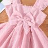 Toddler Patchwork Dresses Toddler Girls Fly Sleeve Butterfly Tulle Suspenders Dress Dance Party (Pink, 9-12 Months) view 3
