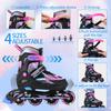 Sowume Adjustable Inline Skates for Girls and Boys, Roller Skates with All Light Up Wheels, Patines para Mujer for Kids and Adults, Men, Women view 2