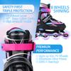 Sowume Adjustable Inline Skates for Girls and Boys, Roller Skates with All Light Up Wheels, Patines para Mujer for Kids and Adults, Men, Women view 3