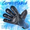 WVVOU Soccer Goalie Goalkeeper Gloves for Youth & Adult, Enhanced Latex Palm Grip, Breathable Knitted Fabric, Suitable for Game & Training, Blue, Size 10 view 3
