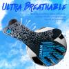 WVVOU Soccer Goalie Goalkeeper Gloves for Youth & Adult, Enhanced Latex Palm Grip, Breathable Knitted Fabric, Suitable for Game & Training, Blue, Size 10 view 4
