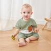 allshope Toddler Baby Boy Summer Outfit Short Sleeve T Shirt Top Casual Shorts Set Infant Newborn Clothes 6 12 18 24 Month 2T (Green, 3-4T) view 2