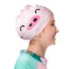 COPOZZ Kids Swim Caps, Silicone Waterproof Comfy Bathing Cap Swimming Hat for Long and Short Hair (Pink Pig-5-12yrs) view 1