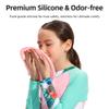 COPOZZ Kids Swim Caps, Silicone Waterproof Comfy Bathing Cap Swimming Hat for Long and Short Hair (Pink Pig-5-12yrs) view 3
