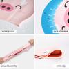 COPOZZ Kids Swim Caps, Silicone Waterproof Comfy Bathing Cap Swimming Hat for Long and Short Hair (Pink Pig-5-12yrs) view 4