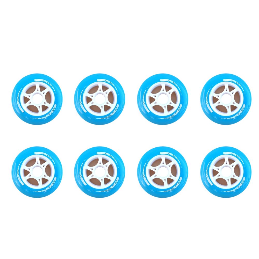JHKJ 85A Inline Skate Replacement Wheels PU Wear Resist Sliding Intended for Wheels Replacement Training Wheels 90mm, 100mm, 110mm,Blue,110mm