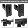 Solid Wood Baseball Bat Display Case - Horizontal Rack, Sturdy Stand, Softball Holder (1PC Bat Case) view 4