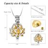 VCCWYQK Cremation Jewelry Lotus Urn Necklace for Ashes for Women, Hollow Lotus Flower Shape Cremation Jewelry for Ashes view 2