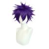 ANOGOL Hair Cap+ Short Purple Wig Men Dark Purple Male Wig Pelucas para Hombres Synthetic Heat Resistant for Halloween Christmas Event Costume Party view 2