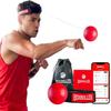 Boxbollen Boxing Reflex Ball - Celebrity-Endorsed Home Workout Game - App-Connected Punch Counter - Hand Eye Coordination Training Ball - Christmas Gift for Boxers, All Ages - Stocking Stuffer - Red view 1