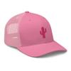 RIVEMUG Women Cactus Tree Pink Embroidery Trucker Hat Western Cowgirl Rodeo Baseball Cap Adjustable Cowboy Snapback for Women view 4