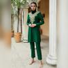 Womens' Swimsuit 3 Pieces Full Cover Hijab Burkini Muslim Swimwear Top Dress + Pants Modest Islamic Arabic Traje De Bao Musulmn para Mujer Burkini Swimsuits Green L view 3