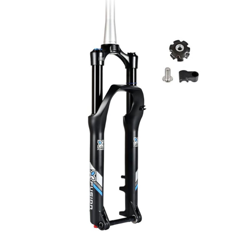 ZECHAO 120mm Travel Suspension Front Fork,27.5/29in Disc Brake 15 * 110mm Axle Rebound Adjustment Mountain Bike,Off-Road,XC,Downhill Bike (Color : Manual Lock, Size : 29inch)