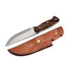 OHIY Handmade Bushcraft Knife with 5" Stainless 4116 German Steel Blade, Genuine Leather Sheath, Full Tang Walnut Handle view 3