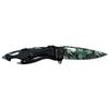 MTECH USA Folding Knife, 3.75-Inch Half-Serrated Blade, Titanium Coating, Glass Breaker, Pocket Clip (Leaf) view 3