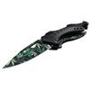 MTECH USA Folding Knife, 3.75-Inch Half-Serrated Blade, Titanium Coating, Glass Breaker, Pocket Clip (Leaf) view 4