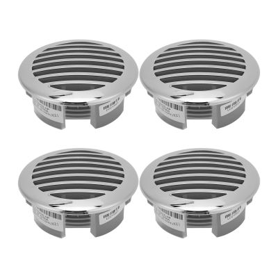 Akozon Air Vent Outlet, 4pcs Boats Airflow Vent Cover 3.5in Stainless Steel Airflow Vent Grille High Polished Boats Air Outlet Cap For Yachts RVs