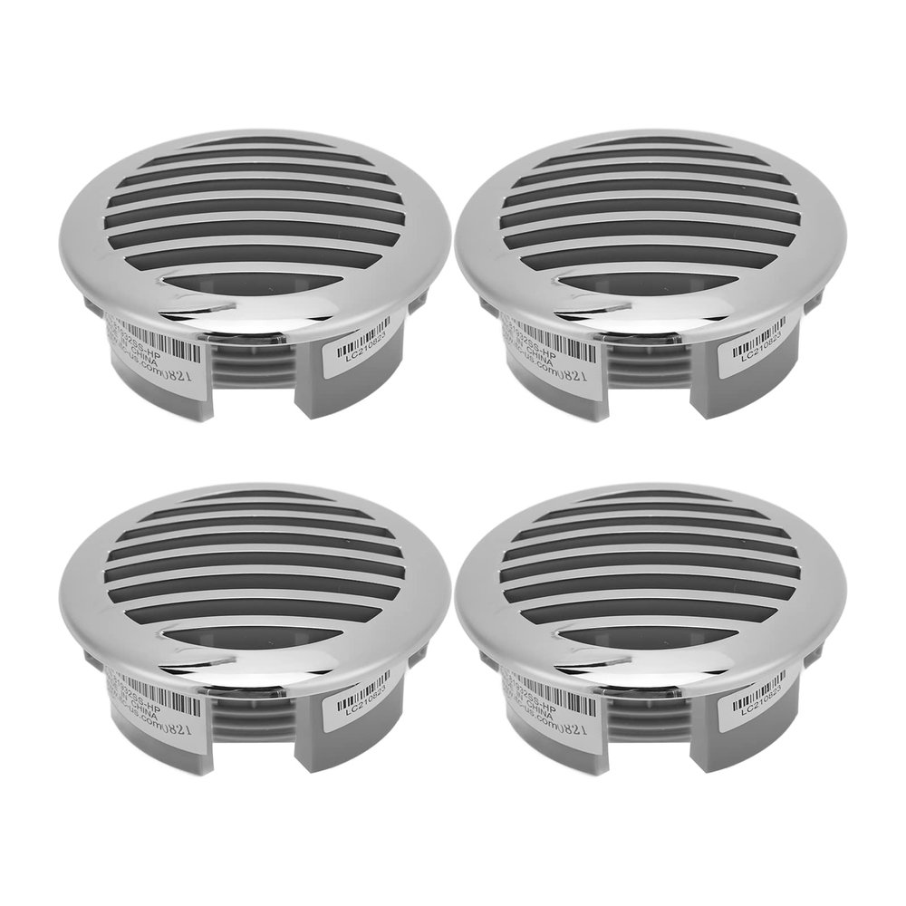 Akozon Air Vent Outlet, 4pcs Boats Airflow Vent Cover 3.5in Stainless Steel Airflow Vent Grille High Polished Boats Air Outlet Cap For Yachts RVs