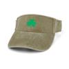 Distressed Luck Clover Sun Visor Hat Adjustable Sports Visor Cap Cotton Sun Protection Cap view 1