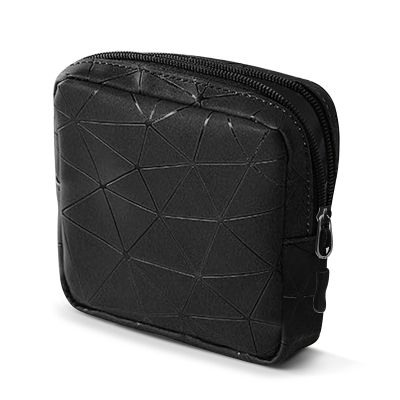 CCLEOOCOO Sanitary Napkin Storage Bag,Leather Waterproof Feminine First Period Bag with Zipper for Teen Girls Women,Small Makeup Pouch,Wallet,Card Storage Pouch,Coin Wallet