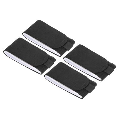 PATIKIL 47cmx5.5cm Ski Strap Fasteners, 4 Pack Adjustable Carrier Strap Ski Wraps Ski Accessories for Skis and Pole, Black