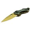 MTECH USA Folding Knife, 3.75-Inch Half-Serrated Blade, Titanium Coating, Glass Breaker, Pocket Clip (Green Yellow) view 3