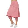 Women Knee Length Skirts with Leggings,Skirted Leggings Skorts Capris for Swimg Skirts Women Skort Zipper Pockets(Pink 4XL) view 1