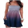 CHUNTIANRAN Summer Beach Sundresses for Women Casual Tube Tops Dresses Ladies Boho Fashion Mini Dress Tie Dye Sundresses Outfit 2025(Gradient,2X-Large) view 1