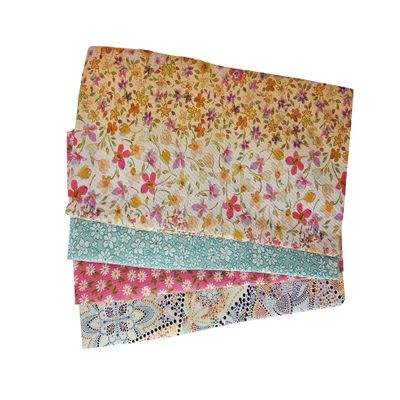 Peacegoods Eye Pillow COVER Pack of (4) Bulk Wholesale - Cotton Washable Fits most Eye Pillows - Yoga Massage Meditation Aromatherapy - yellow aqua pink flowers