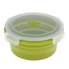 Silicone Folding Bowl Telescopic Collapsible Outdoor Travel Camping Tool with Lid 1200ml (Green) view 1
