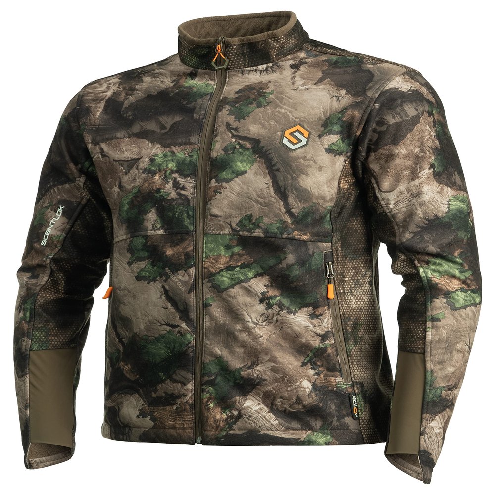 ScentLok Forefront Midweight Camo Hunting Jacket - Water Repellent and Carbon Alloy Odor Reducing Technology (Mossy Oak Terra Outland, Small)