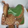Premium Leather Western Barrel Racing Horse Saddle saba International (14 Inch) view 2