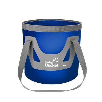 HMTRADE Collapsible Bucket,5 Gallon Portable Folding Water Portable Collapsible Wash Basin,Water Container Fishing Bucket for Travelling Camping Hiking Fishing Gardening (Navy Blue, 12L)
